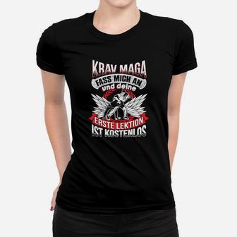 Krav Maga Frauen Tshirt, Erste Lektion Gratis Motiv, Selbstverteidigung - Seseable