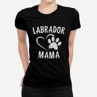 Labrador Mama Gift Black Golden Lab Mom Apparel Dog Owner Ladies Tee - Seseable