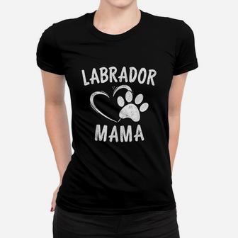 Labrador Mama Gift Black Golden Lab Mom Ladies Tee - Seseable