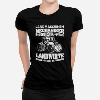 Landmaschinen Mechaniker Hero Frauen Tshirt, Bauern Retter Tee - Seseable