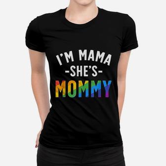 Lesbian Mom Gift Gay Pride I Am Mama She Is Mommy Lgbt Ladies Tee - Seseable