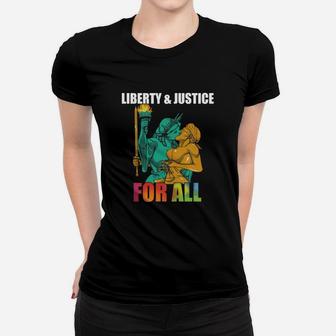 Liberty And Justice For All Ladies Tee - Seseable