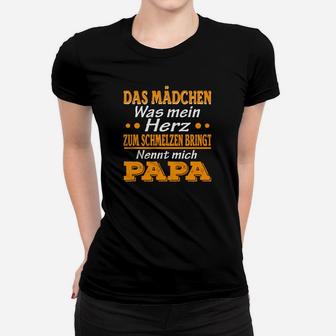 Liebeserklärung Frauen Tshirt für Väter - Mädchen Macht Papa Herz Schmelzen - Seseable