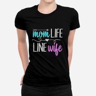 Lineman Mom Life Line Wife Ladies Tee - Seseable