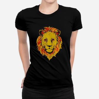 Lion Face - Graphic Design Animal Tee - Mens Ladies Kids Ladies Tee - Seseable