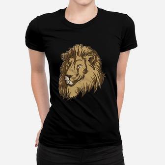 Lion Shirt - Lion Face T-shirt Ladies Tee - Seseable