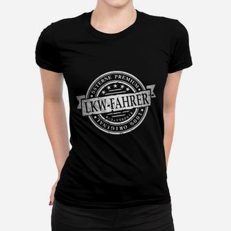 LKW-Fahrer Vintage Emblem Frauen Tshirt für Herren in Schwarz - Seseable