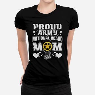 Lovely Heart Proud Army National Guard Mom Mother Ladies Tee - Seseable