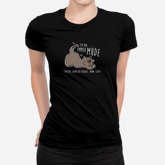 Lustiges Faultier Frauen Tshirt Ich bin immer müde, Witziges Spruch-Frauen Tshirt - Seseable