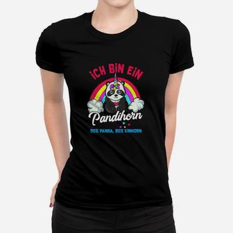 Lustiges Pandicorn Frauen Tshirt: Ich bin ein Pandicorn - 50% Panda, 50% Einhorn - Seseable