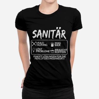 Lustiges Sanitär-Motiv Frauen Tshirt, Multitasking Klempner Humor - Seseable