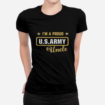M A Proud Army Uncle Frontside Ladies Tee - Seseable
