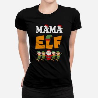 Mama Elf Christmas Family Matching Chirstmas Gifts Ladies Tee - Seseable