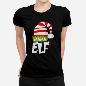 Mama Elf Family Christmas Matching Xmas Pajama Gift Ladies Tee | Seseable UK