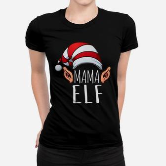 Mama Elf Squad Christmas Matching Family Holiday Gift Ladies Tee - Seseable