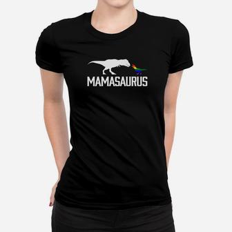 Mamasaurus Lgbt Mom Rainbow T Rex Premium Ladies Tee - Seseable