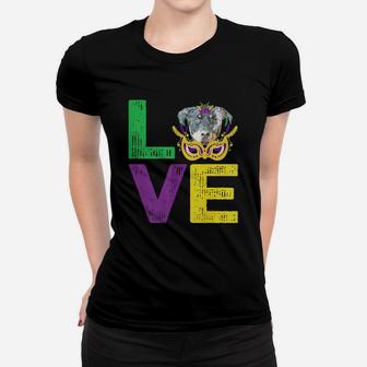 Mardi Gras Fat Tuesday Costume Love Rottweiler Funny Gift For Dog Lovers Ladies Tee - Seseable
