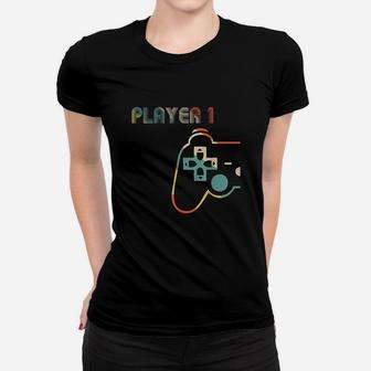 Matching Gamer Couple Tee Player 1 Player 2 Ladies Tee - Seseable
