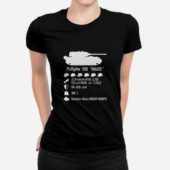 Maus Militärpanzer Themen Frauen Tshirt mit technischen Details - Seseable