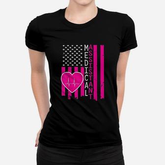 Medical Assistant American Flag Medical Assistant Ladies Tee - Seseable