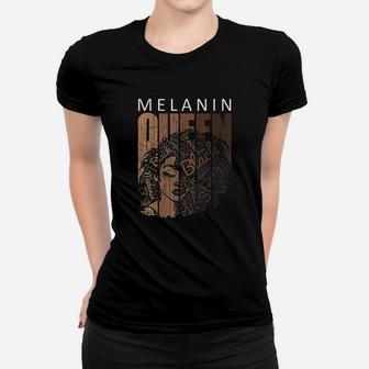 Melanin Queen African American Strong Black Natural Afro Ladies Tee - Seseable