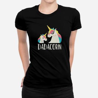 Mens Dadacorn Unicorn Dad Son Or Daughter Fathers Day Gift Premium Ladies Tee - Seseable