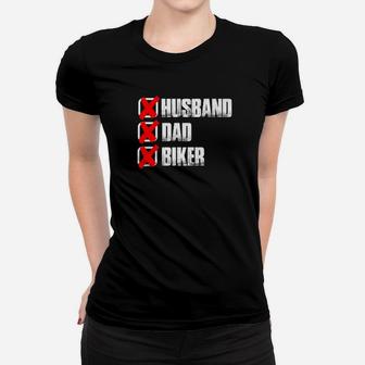 Mens Husband Dad Biker Fathers Day Gift Idea Premium Ladies Tee - Seseable