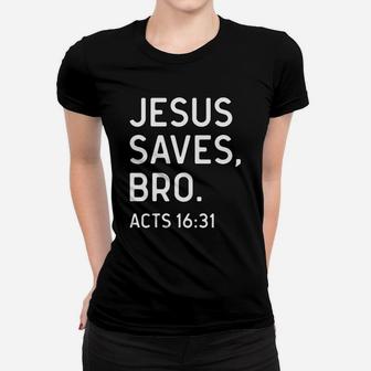 Mens Jesus Saves Bro Christian Shirts For Men Women T-shirt - Seseable
