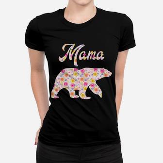 Mens Mama Bear Floral Mama Bear Awesome Gift For Mom Ladies Tee - Seseable