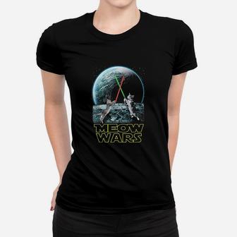 Meow Wars Cat Funny Gifts For Cats Lovers Ladies Tee - Seseable