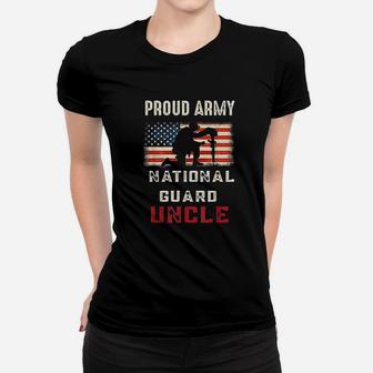 Military National Guard Usa Proud Army National Guard Uncle Ladies Tee - Seseable