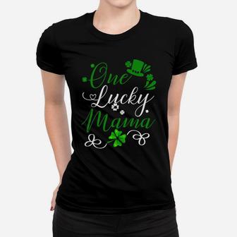 Mom St Patricks Day One Lucky Mama Lover Gifts Ladies Tee - Seseable