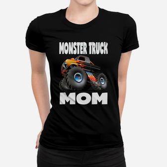 Monster Truck Mom Retro Big Trucks Mothers Ladies Tee - Seseable
