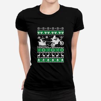 Motocross Rodeln Weihnachtsschlitten Frauen T-Shirt - Seseable