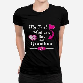 My First Mothers Day As Grandma Cute Gift For Mother Ladies Tee - Seseable