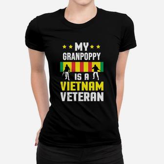 My Granpoppy Is A Vietnam Veteran Proud National Vietnam War Veterans Day Ladies Tee - Seseable
