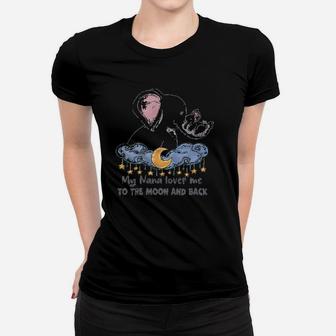 My Nana Loves Me To The Moon And Back Elephant Family Ladies Tee - Seseable