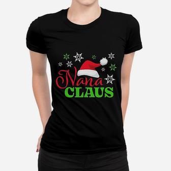 Nana Claus With Christmas Santa Hat Ladies Tee | Seseable UK