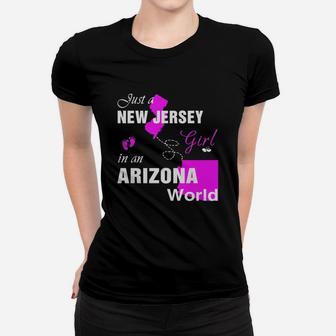 New Jersey Girl In Arizona Shirts,new Jersey Girl Tshirt,arizona Girl T-shirt,arizona Girl Tshirt,new Jersey Girl In Arizona Shirts,arizona Girl Hoodie,new Jersey Girl T Shirt Ladies Tee - Seseable