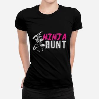 Ninja Aunt Matching Family Ninja Birthday Gift For Auntie Ladies Tee - Seseable