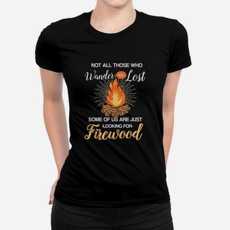 Not All Those Who Wander Are Lost Funny Camping Ladies Tee - Seseable