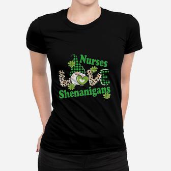 Nurses Shenanigans St Patricks Day Irish Gnome Ladies Tee - Seseable
