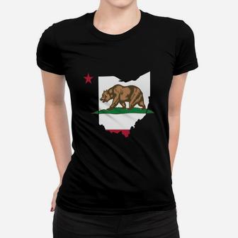 Ohio California Funny Pride Flag Apparel T-shirts Ladies Tee - Seseable
