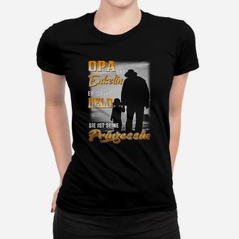 Opa und Enkelin Partnerlook Frauen Tshirt: Held und Prinzessin Design - Seseable