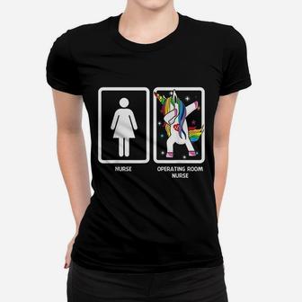 Operating Room Nurse Unicorn Dabbing Funny Dabbing Ladies Tee - Seseable