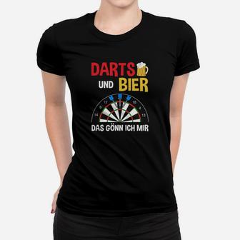 Optimized Darts und Bier Freizeit Frauen Tshirt, Motiv 'Das gönn ich mir' für Dartspieler - Seseable