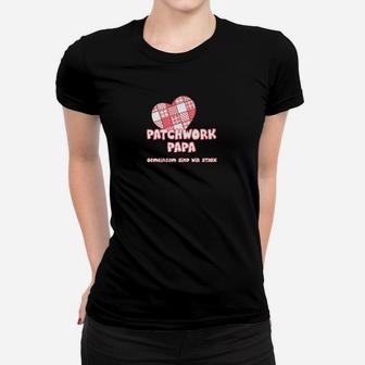 Papa Patchwork Vatertag Lieblingspapa Frauen T-Shirt - Seseable