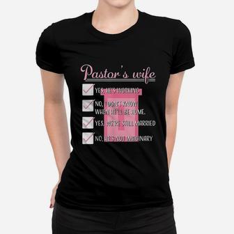 Pastors Wife Funny Checklist Appreciation Gift Ladies Tee - Seseable