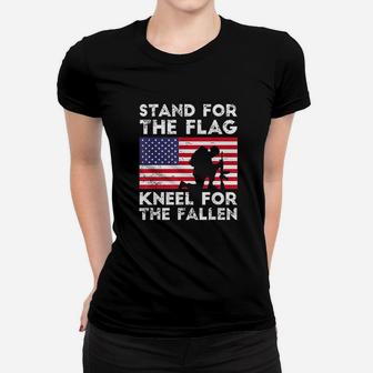 Patriotic Military Veteran American Flag Stand For Ladies Tee | Seseable CA