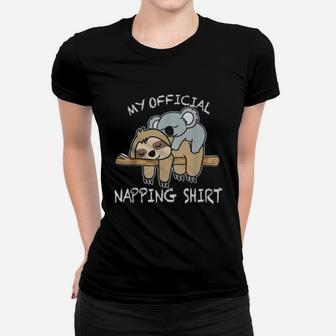 Patronus Sloth And Koala This Is My Official Napping Ladies Tee - Seseable